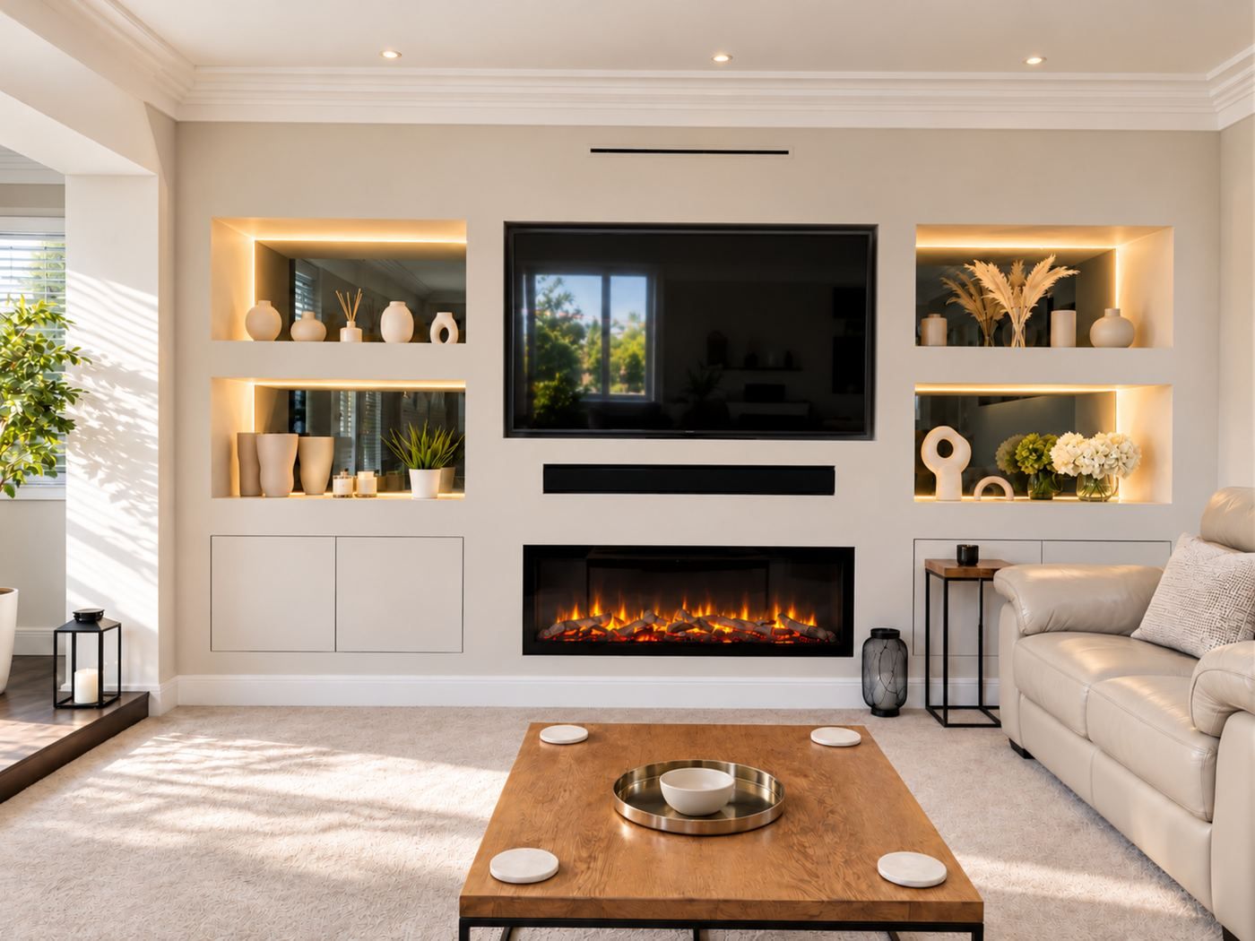 Bespoke Fireplace Media Wall