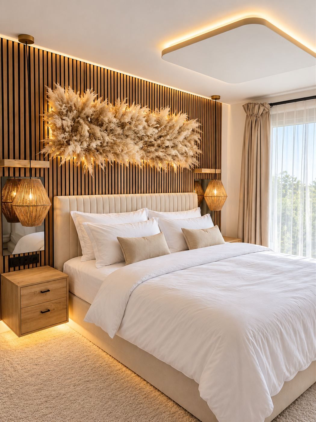 Bedroom Panelling and Lighting